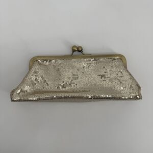 Unlisted Kenneth Cole Gold Sequin Clutch Bag Evening Bag Formal